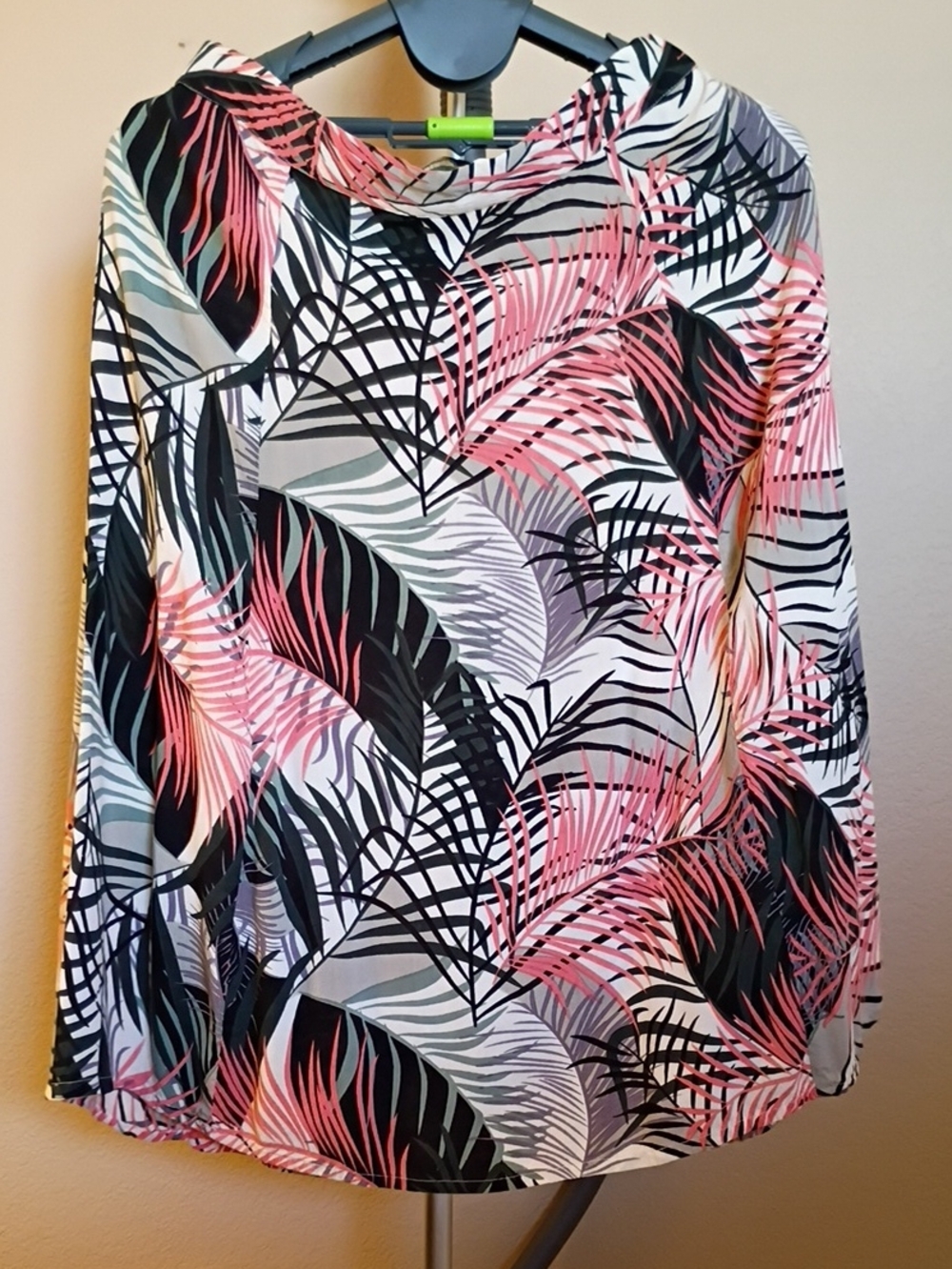 Bahama Bay Tropical Palm A-Line Skirt in Orange & Black Size Large